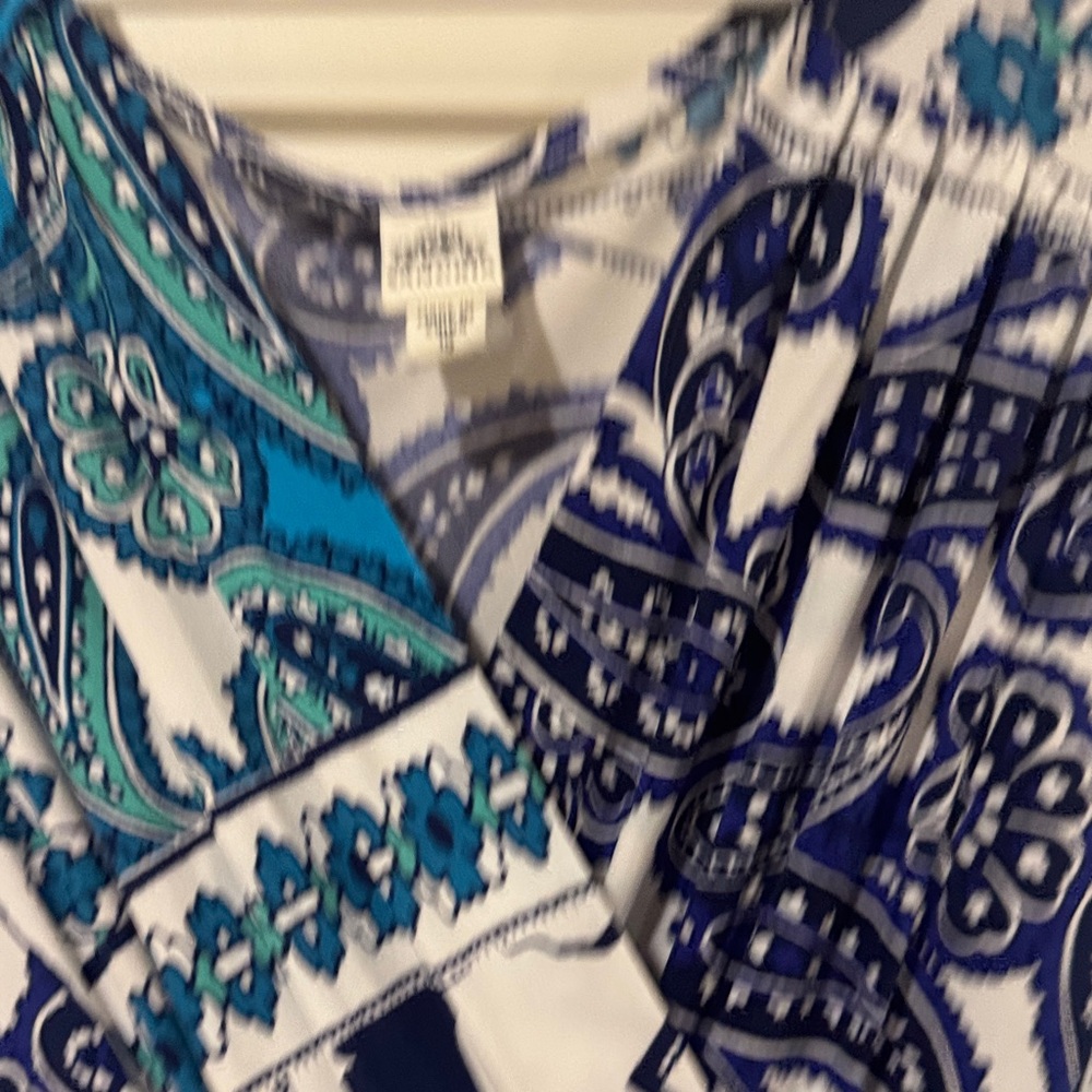 Signature by Sangria Teal and Navy Patterned Maxi Dress - Picture 4 of 6